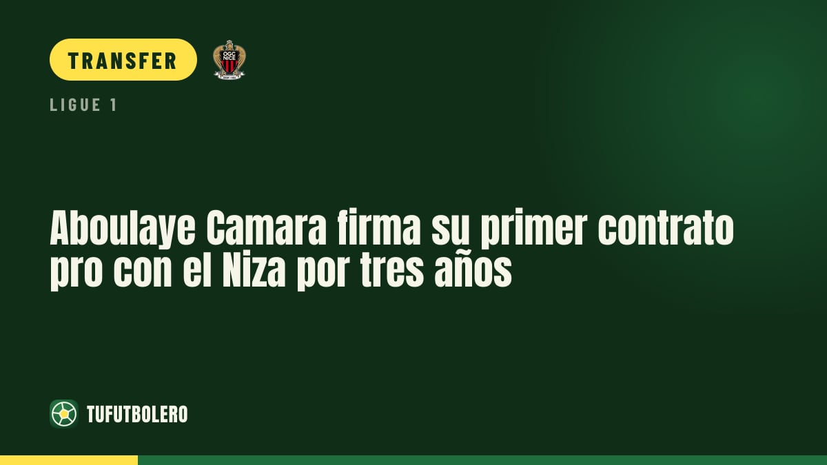 Aboulaye Camara unterschreibt seinen ersten Profivertrag beim Nizza für drei Jahre