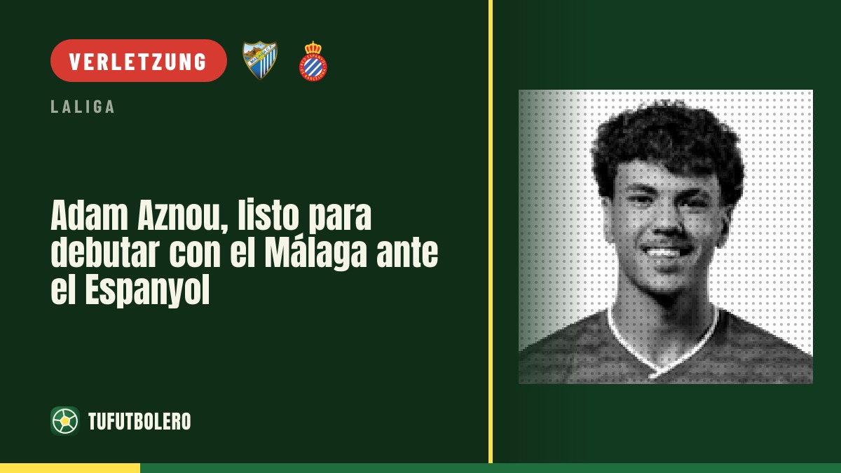 Adam Aznou bereit für sein Debüt beim Málaga gegen Espanyol