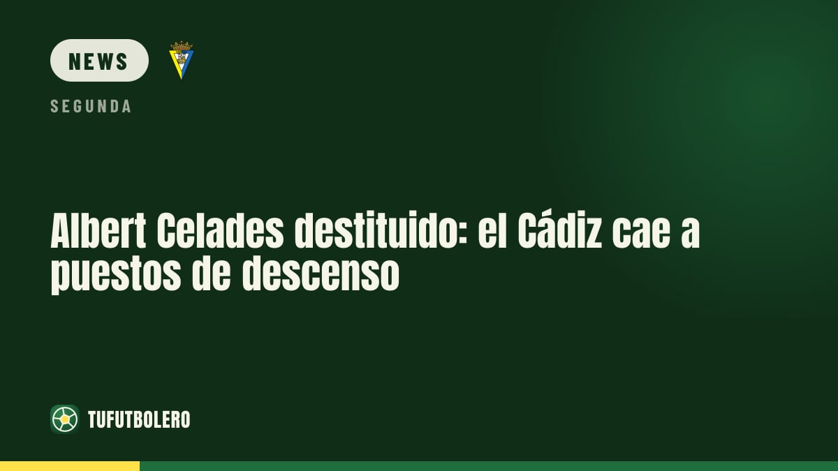 Albert Celades entlassen: Cádiz steckt wieder in der Abstiegszone
