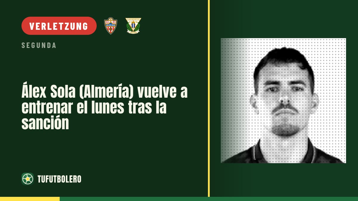 Álex Sola (Almería) kehrt am Montag nach Sperre ins Training zurück