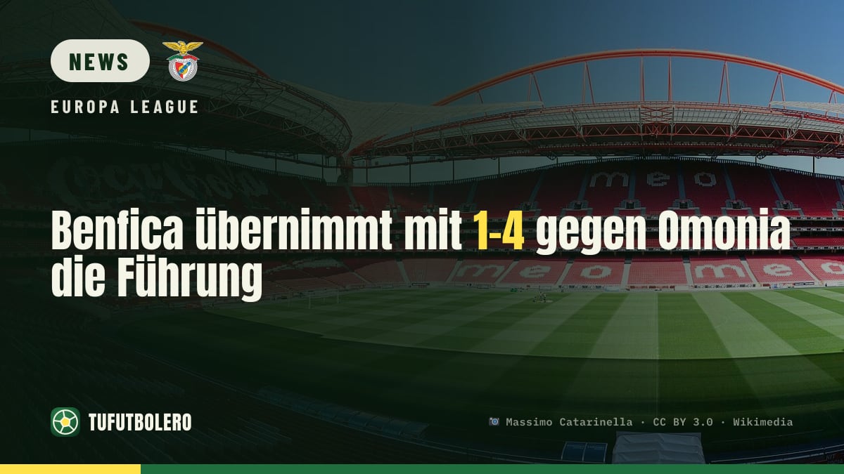 Benfica übernimmt mit 1-4 gegen Omonia die Führung