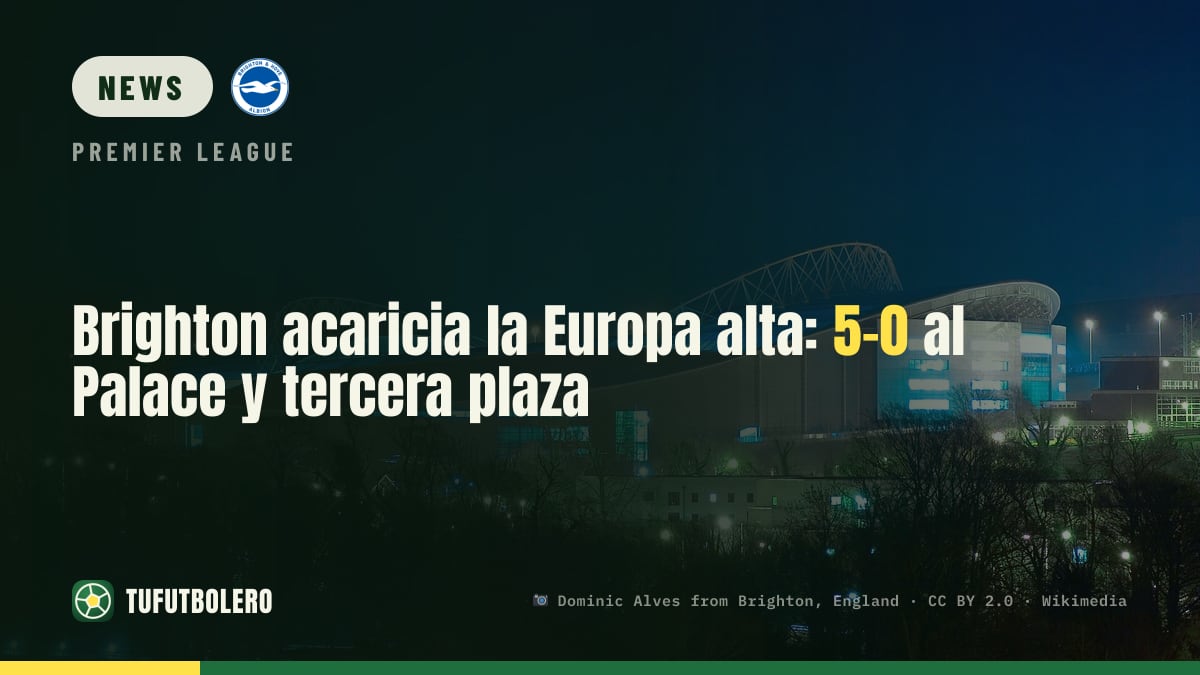 Brighton rückt Europa näher: 5:0 gegen Palace, Tabellenplatz drei