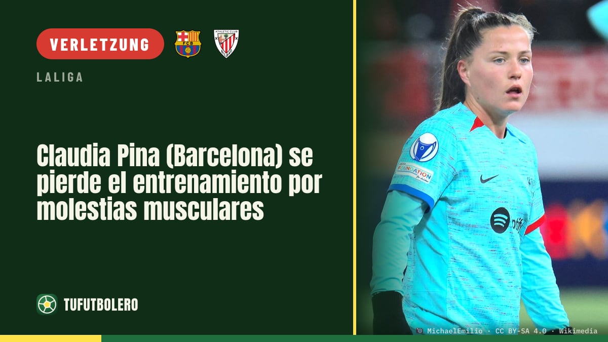 Claudia Pina (Barcelona) fällt Training wegen Muskelbeschwerden aus