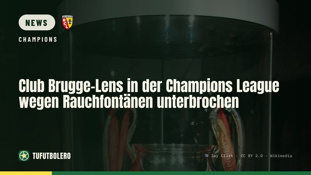 Club Brugge-Lens in der Champions League wegen Rauchfontänen unterbrochen