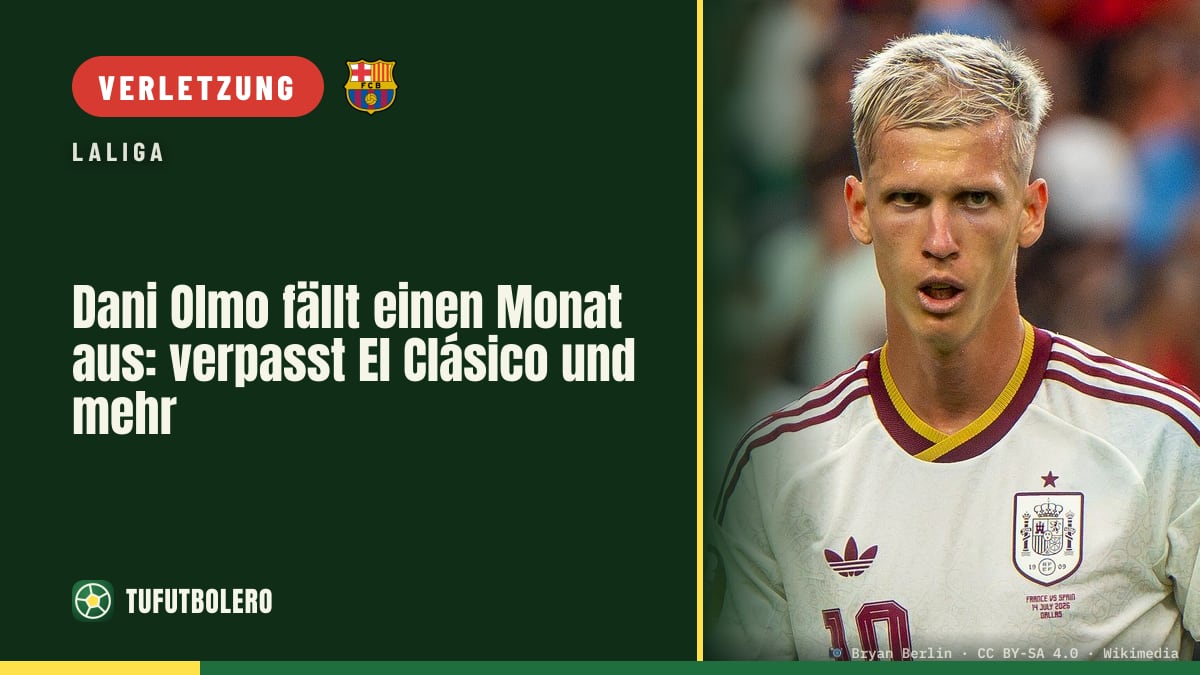 Dani Olmo fällt einen Monat aus: verpasst El Clásico und mehr