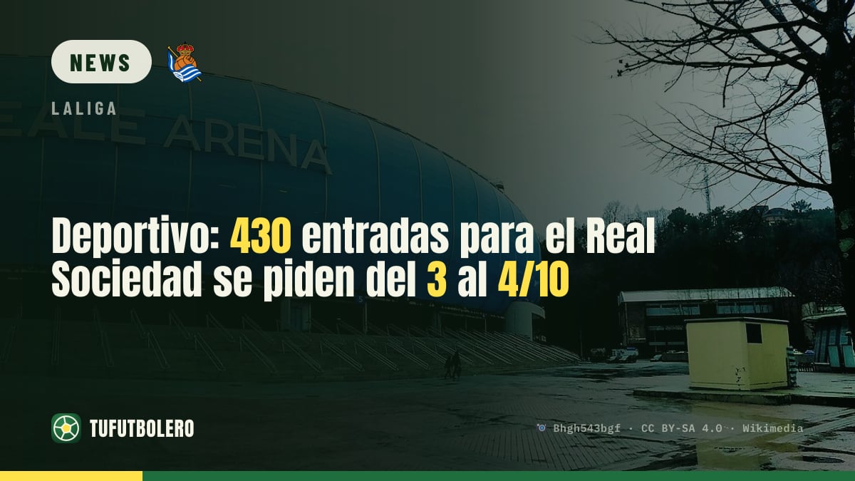 Deportivo: 430 Tickets für Real Sociedad in Anoeta (11.10., 16:15)
