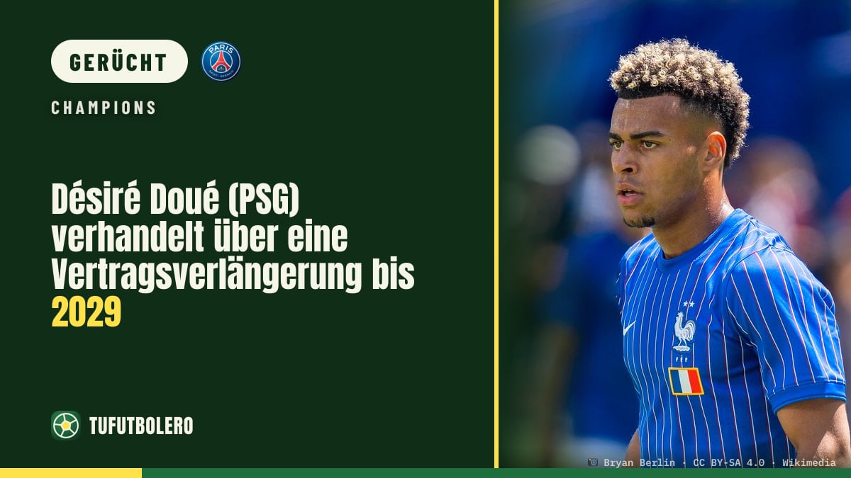 Désiré Doué (PSG) verhandelt über eine Vertragsverlängerung bis 2029