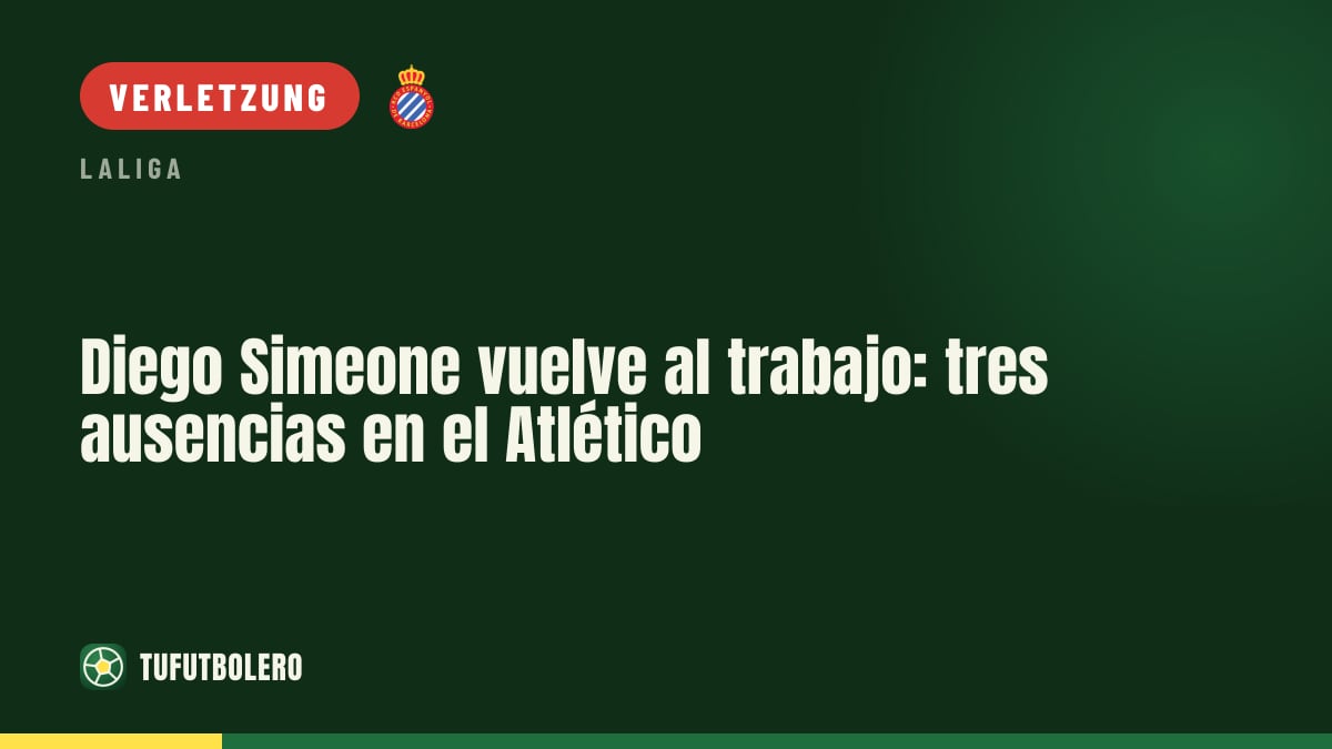 Diego Simeone kehrt zurück: drei Ausfälle beim Atlético