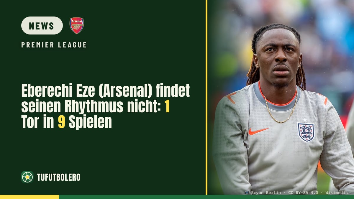 Eberechi Eze (Arsenal) findet seinen Rhythmus nicht: 1 Tor in 9 Spielen