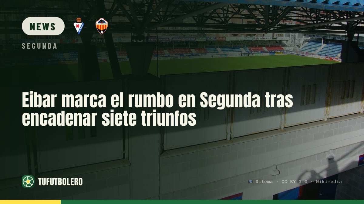 Eibar übernimmt in der Segunda den Platz an der Spitze nach sieben Siegen