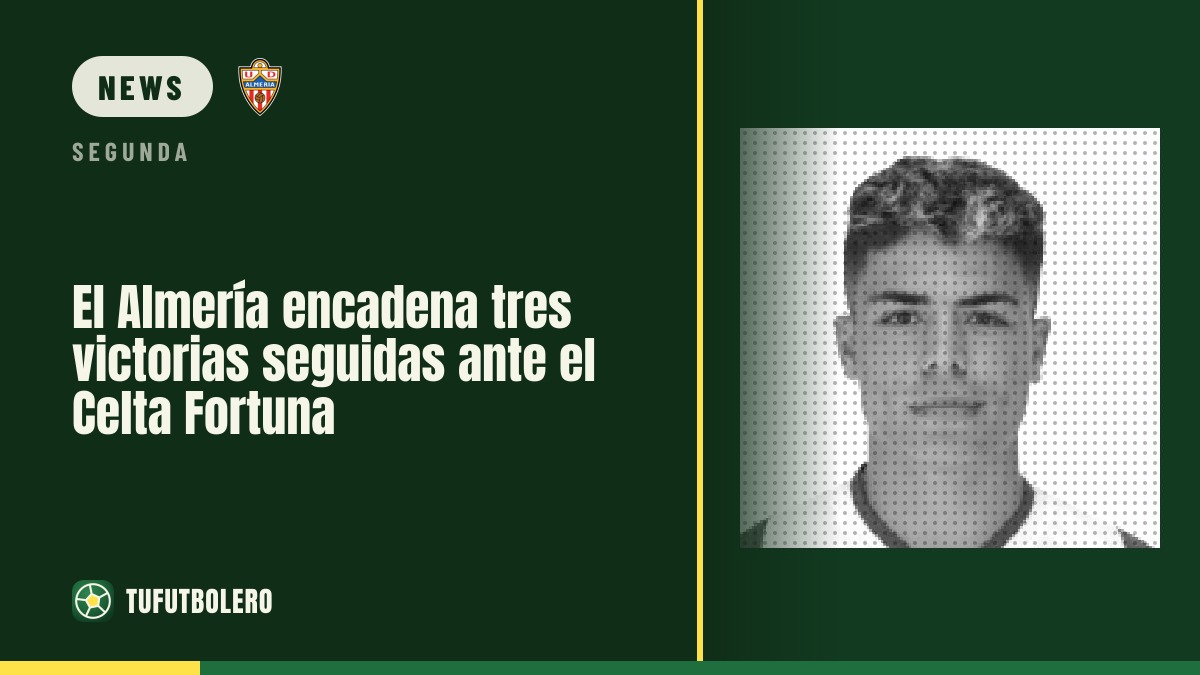 Almería mit dem dritten Sieg in Folge gegen Celta Fortuna