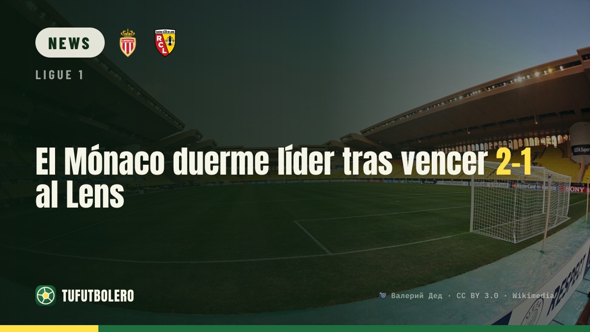 Monaco schläft als Tabellenführer: 2:1 gegen Lens