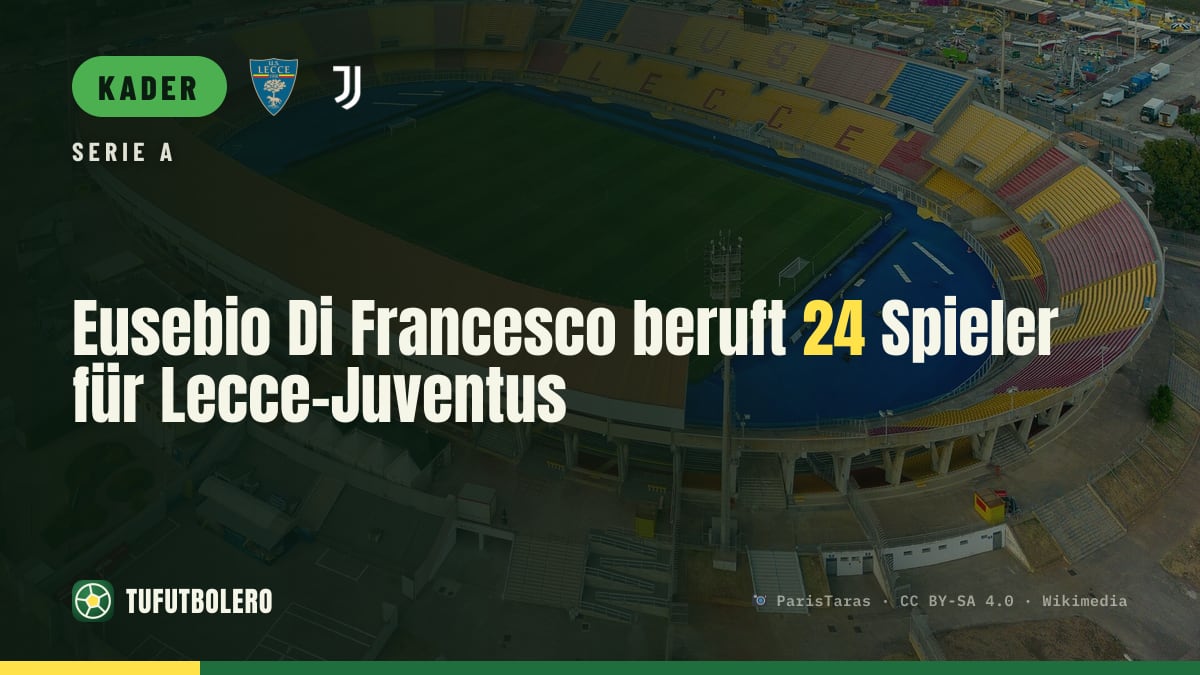 Eusebio Di Francesco beruft 24 Spieler für Lecce–Juventus