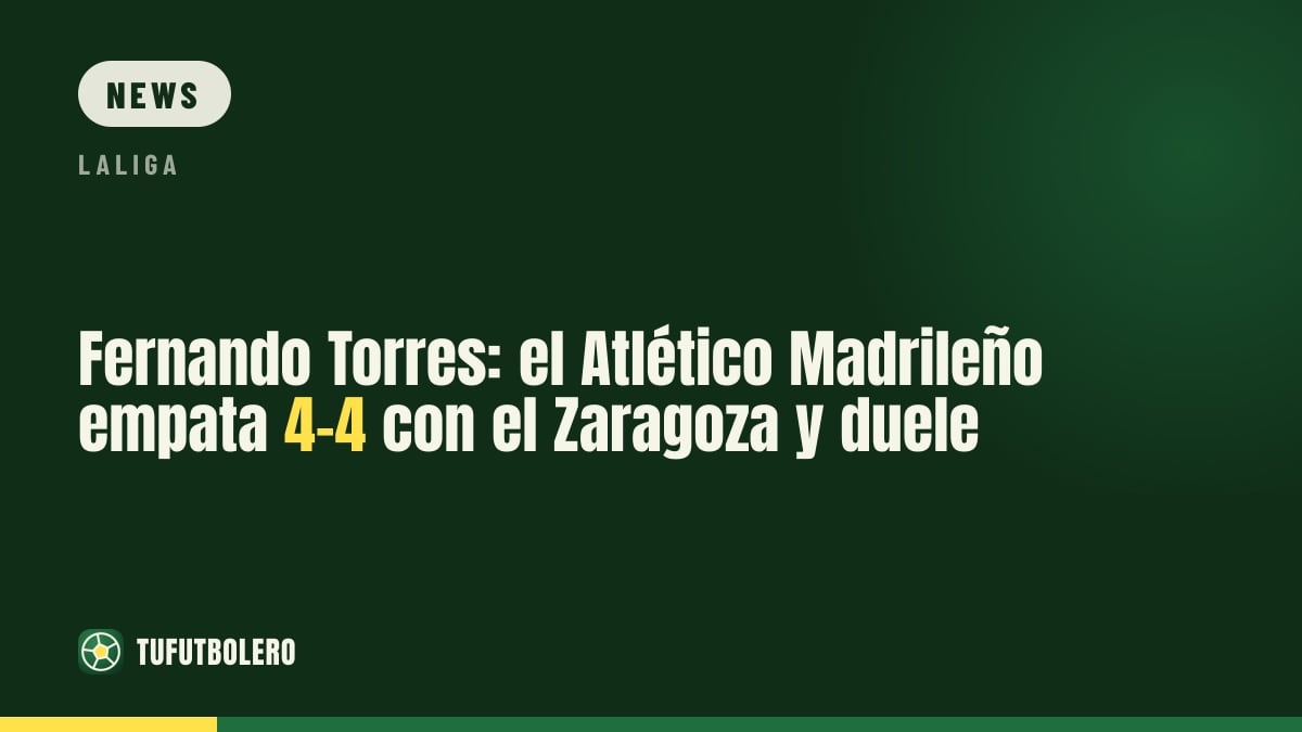 Fernando Torres: Atlético Madrileño 4:4 gegen Zaragoza – Sieg in den letzten Minuten weg