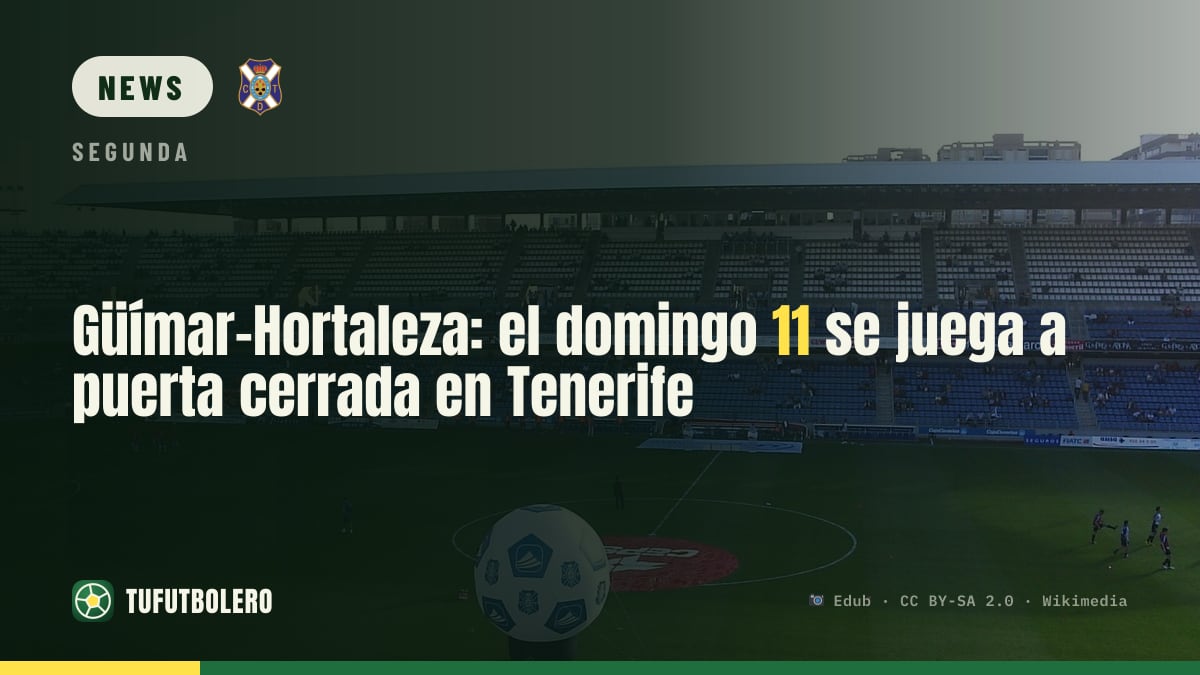 Güímar-Hortaleza: Sonntag 11. bei Tenerife ohne Zuschauer