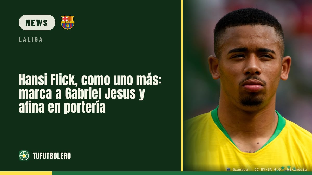 Hansi Flick trainiert wie ein Spieler: markiert Gabriel Jesus und trifft die Punkte-Zonen
