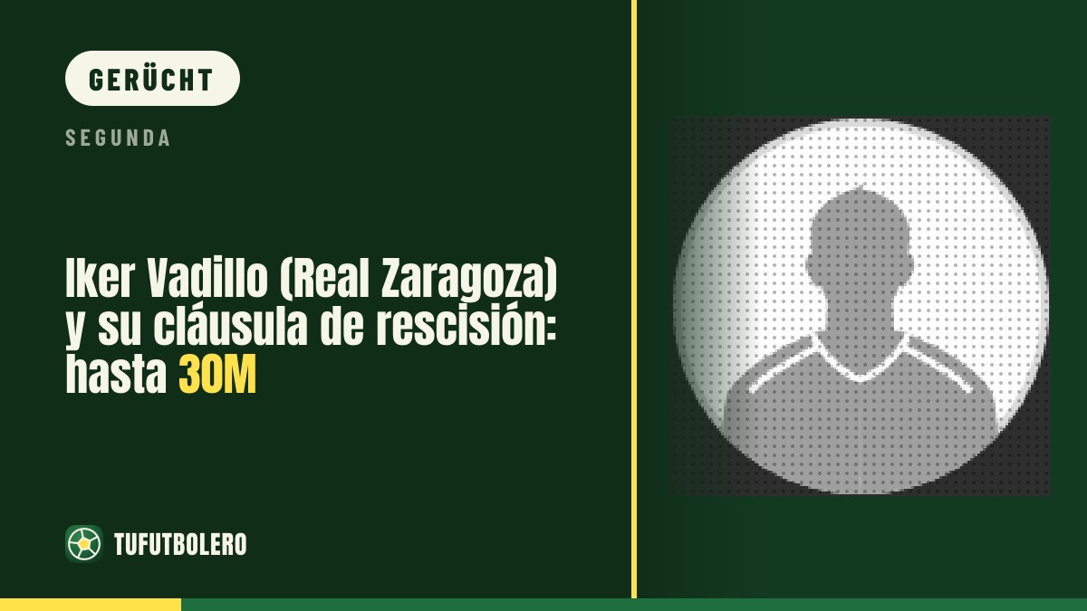 Iker Vadillo (Real Zaragoza) und die Ausstiegsklausel: bis 30 Mio.