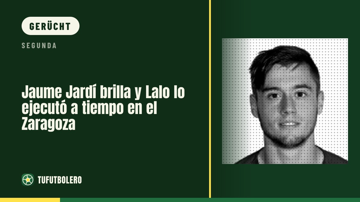 Jaume Jardí knipst, und Lalo holt ihn im richtigen Moment zum Zaragoza
