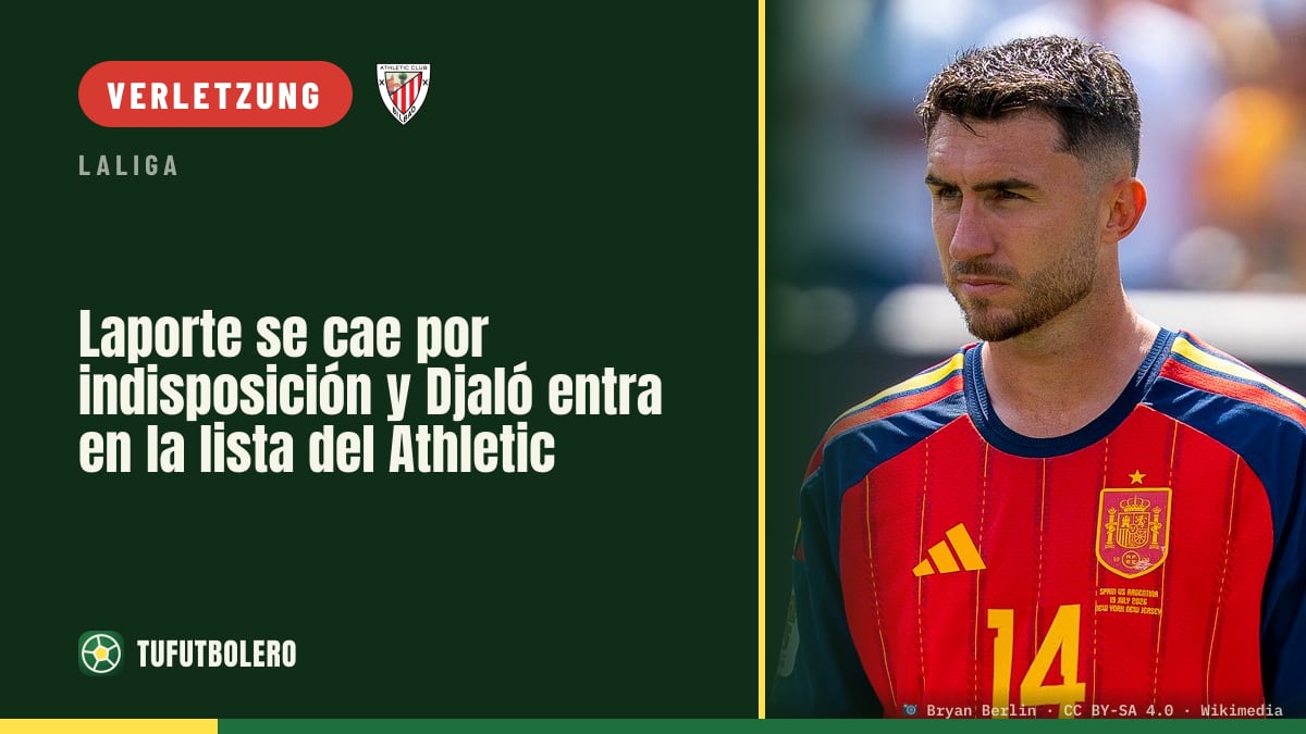 Laporte fällt wegen Unwohlsein aus: Djaló in der Athletic-Liste fürs Rayo-Spiel