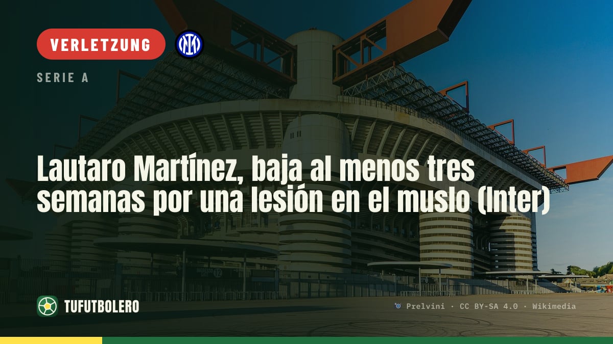 Lautaro Martínez fällt mindestens drei Wochen aus wegen Muskulaturproblem am linken Oberschenkel (Inter)