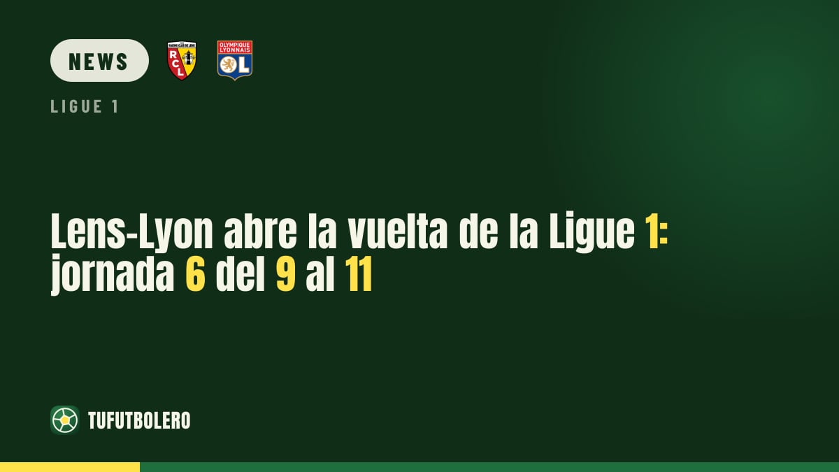 Lens–Lyon eröffnet die Ligue 1-Rückkehr: Spielplan J6 (9.–11. Oktober)