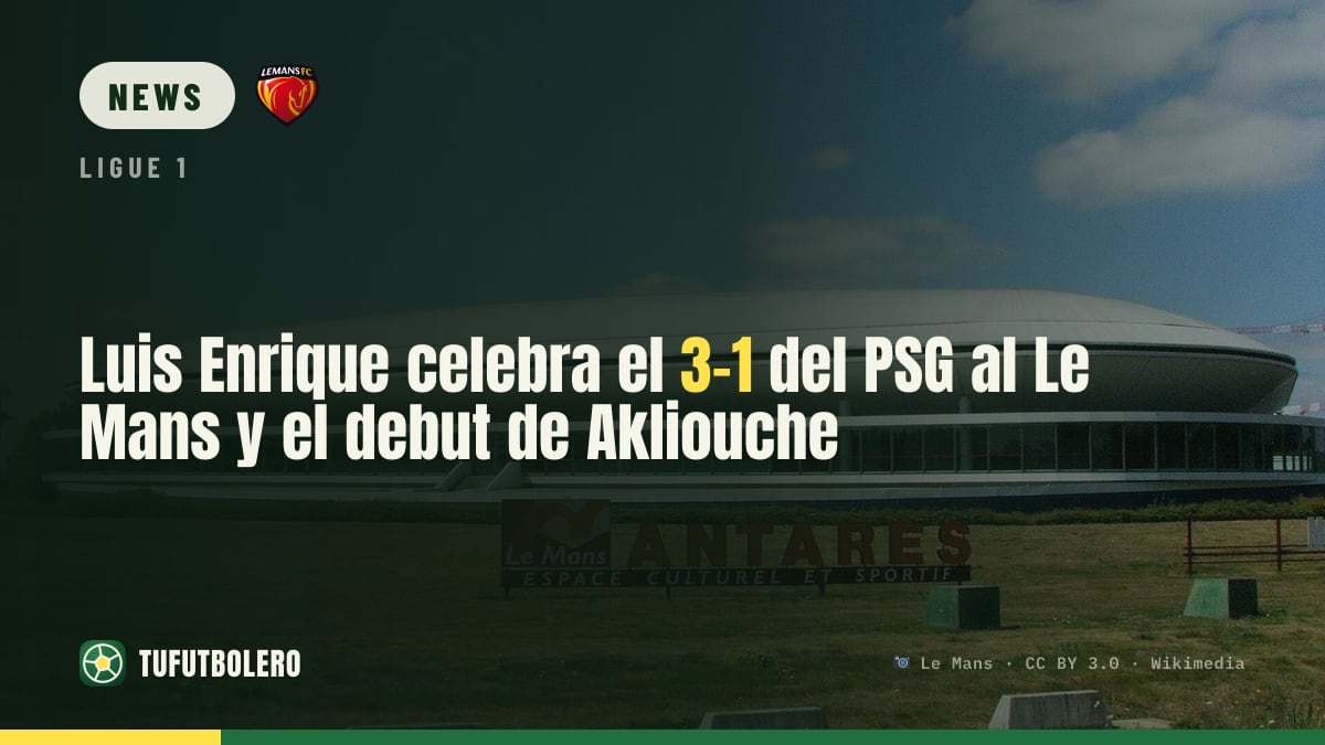 Luis Enrique feiert PSGs 3:1 gegen Le Mans und Akliouches erstes Tor