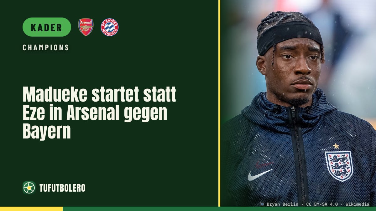 Madueke startet statt Eze in Arsenal gegen Bayern