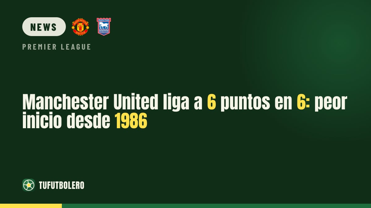 Manchester United holt 6 Punkte aus 6 Spielen: schlechtester Start seit 1986