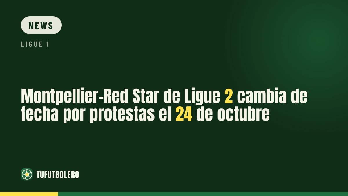 Montpellier-Red Star (Ligue 2) wegen Protesten am 24. Oktober verlegt
