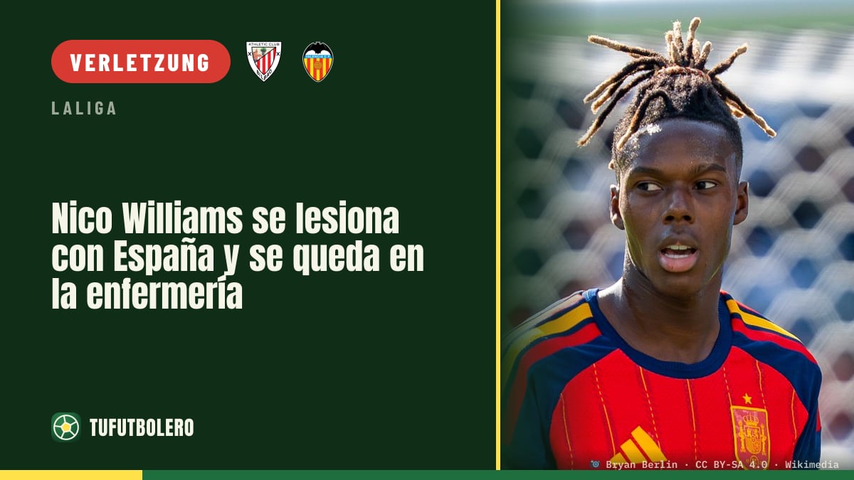 Nico Williams verletzt sich mit Spanien und landet in der Athletic-Infermerie