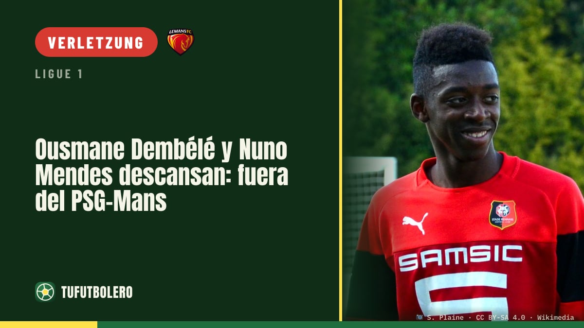 Ousmane Dembélé und Nuno Mendes pausieren: fehlen bei PSG–Le Mans