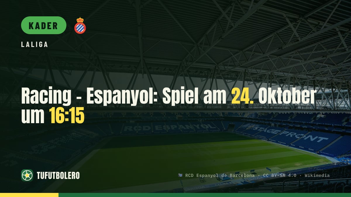 Racing - Espanyol: Spiel am 24. Oktober um 16:15