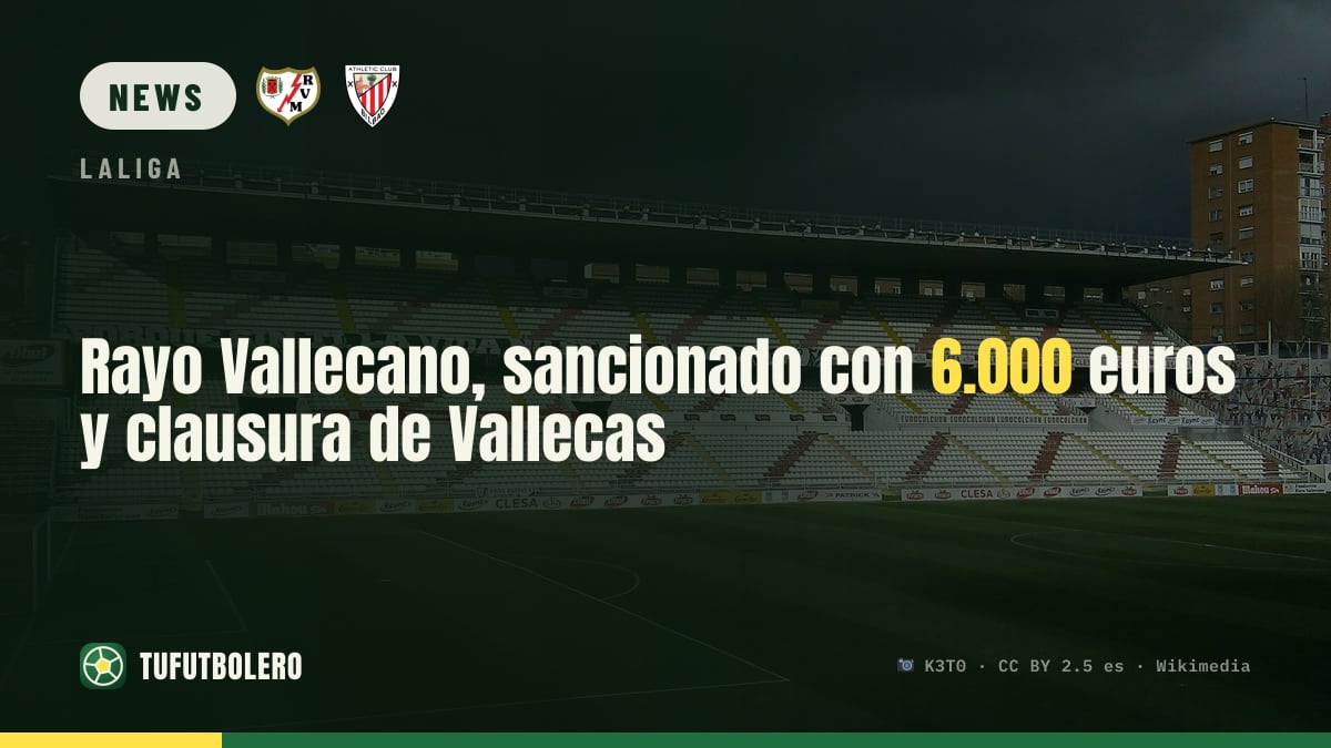 Rayo Vallecano bestraft: 6.000 Euro Strafe und Teil-Sperre in Vallecas