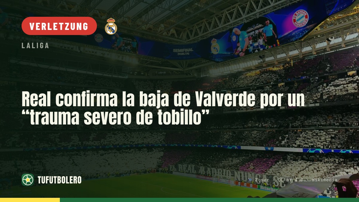 Real bestätigt Valverde-Ausfall: schweres Knöcheltrauma, mehrere Wochen