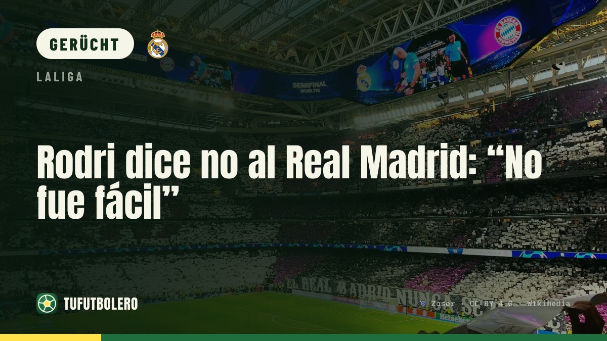 Rodri lehnte Real Madrid ab: „Nicht einfach“