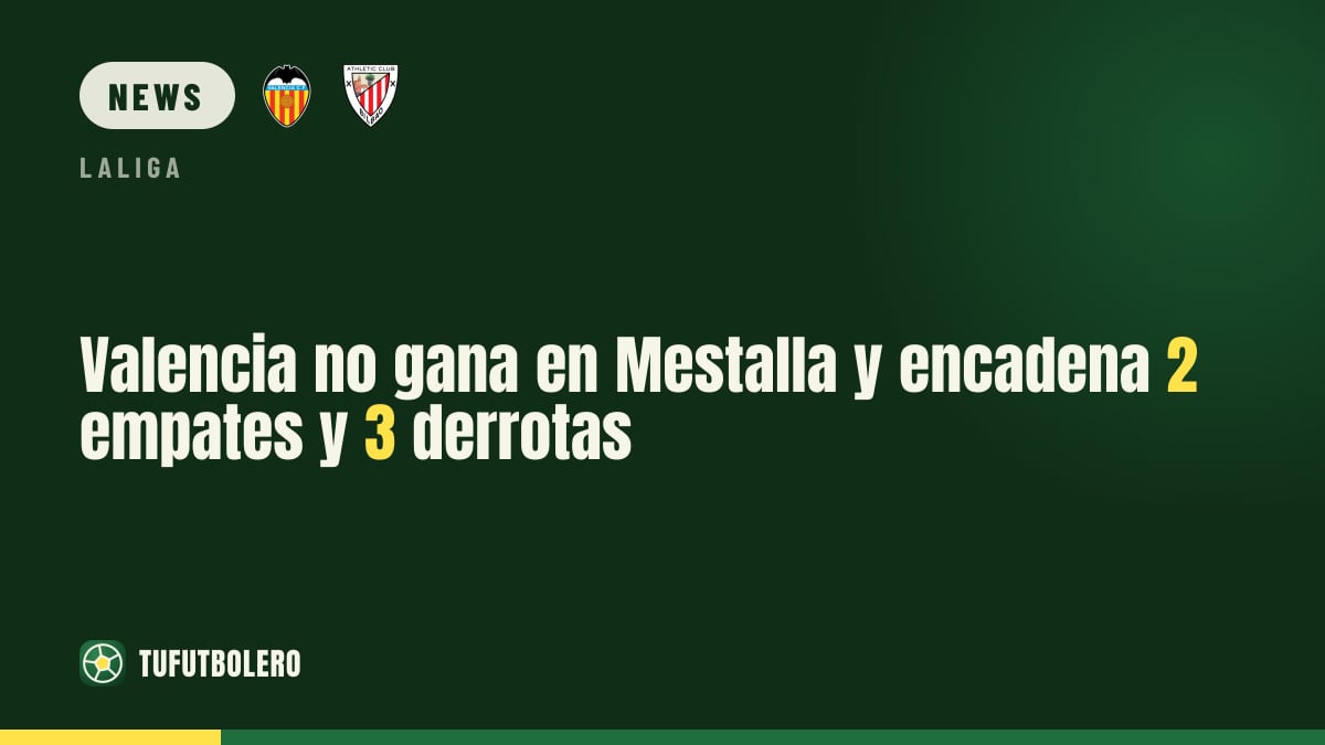 Valencia bleibt in Mestalla ohne Sieg: 2 Remis und 3 Niederlagen