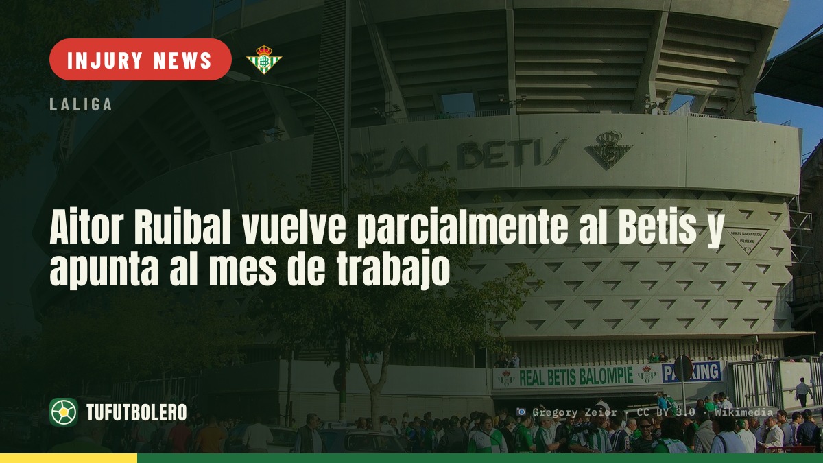 Aitor Ruibal returns partially to Real Betis training after meniscus