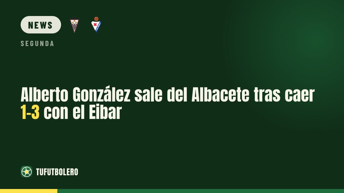Alberto González leaves Albacete after losing 1-3 to Eibar