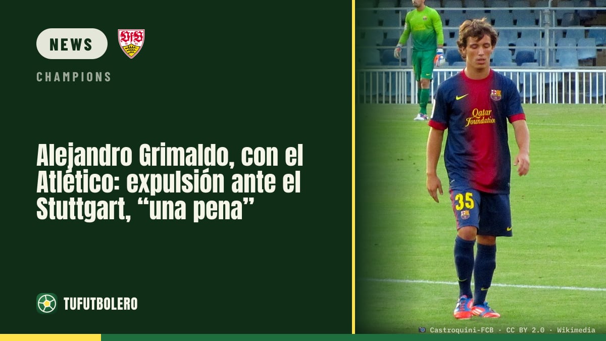 Alejandro Grimaldo on Atlético: “A shame” about the red card vs Stuttgart