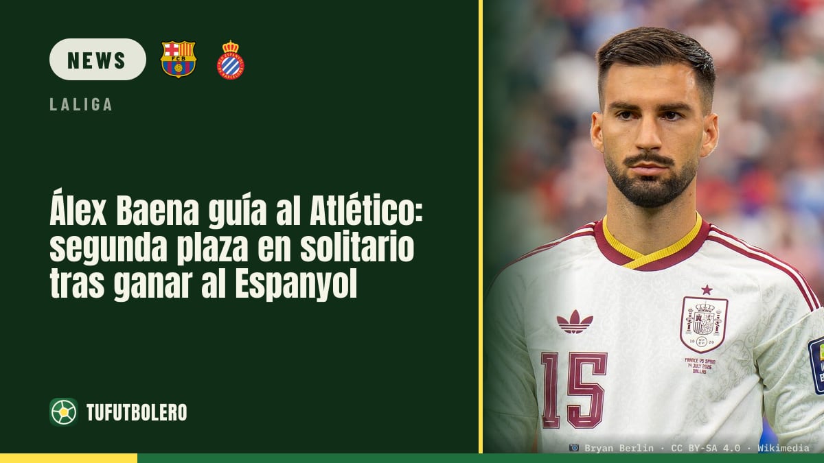 Álex Baena fires Atlético: second place alone after beating Espanyol
