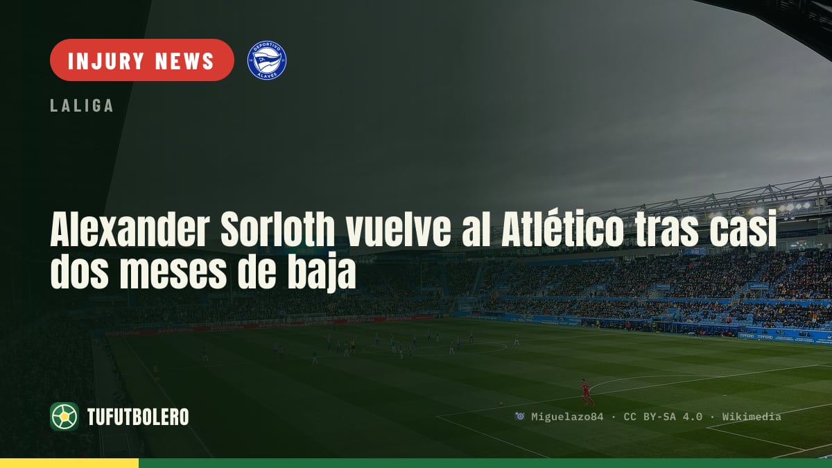 Alexander Sorloth returns to Atlético after nearly two months out