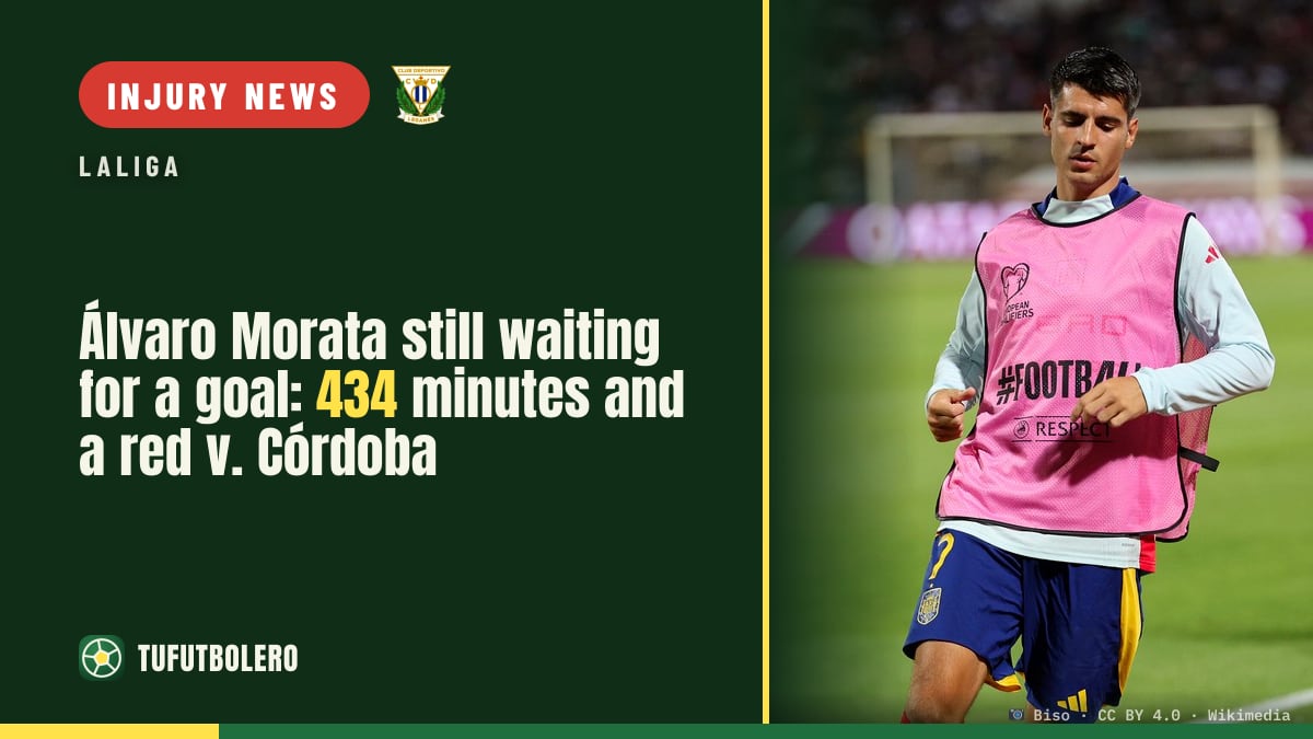 Álvaro Morata still waiting for a goal: 434 minutes and a red v. Córdoba