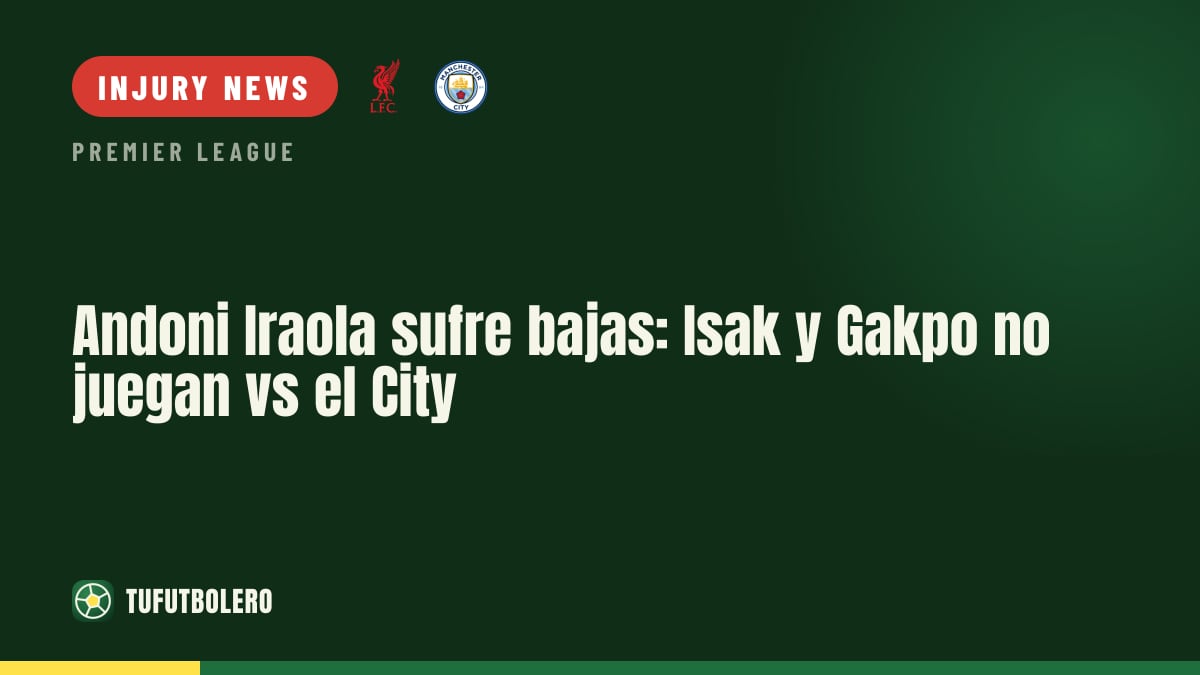 Andoni Iraola faces big issues: Isak and Gakpo miss Man City