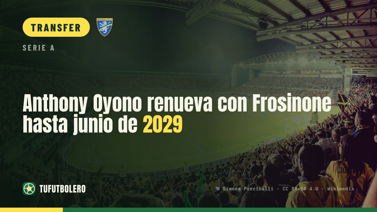 Anthony Oyono extends his deal with Frosinone to June 2029