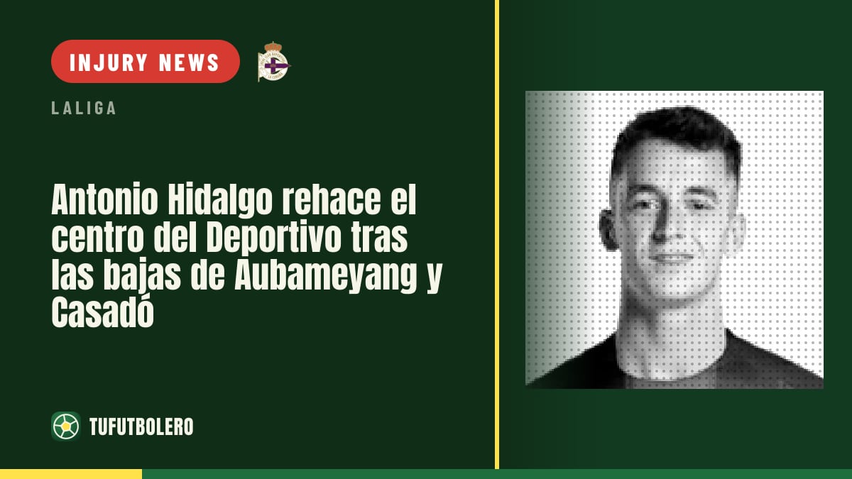 Antonio Hidalgo reshapes Deportivo’s midfield after Aubameyang and Casadó setbacks