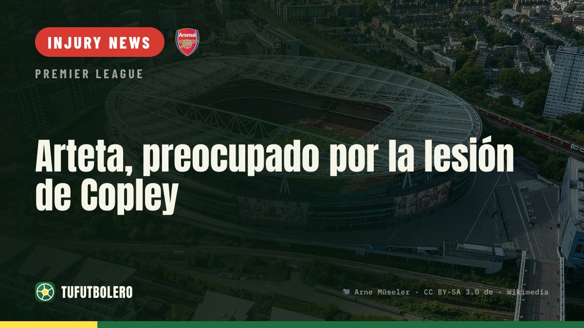 Arteta worried about Copley's injury