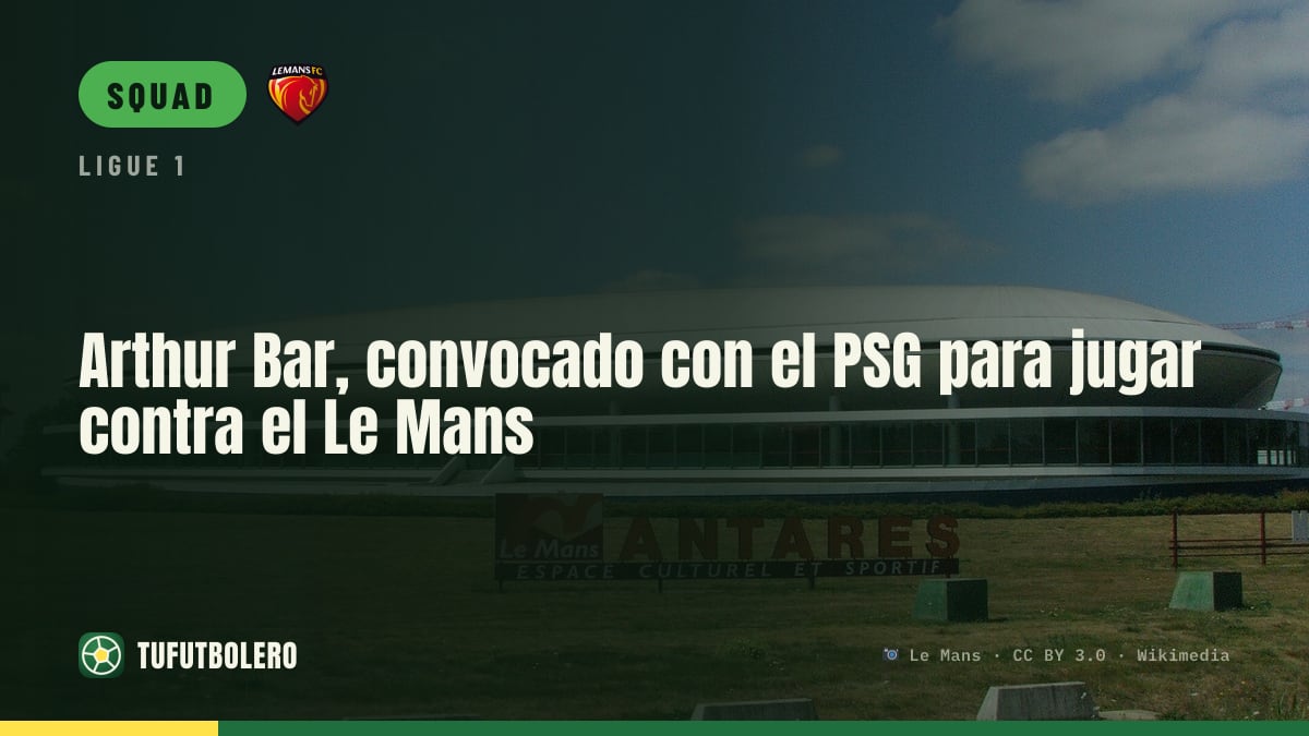Arthur Bar called up by PSG for the Le Mans clash