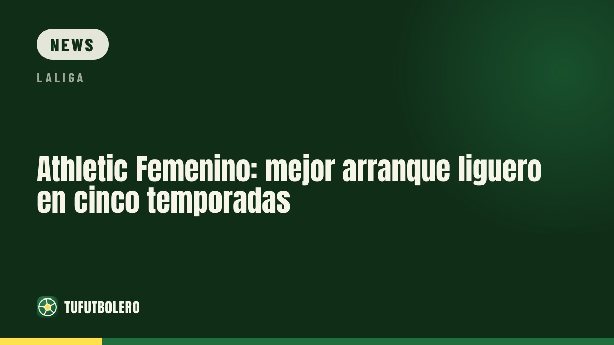 Athletic Femenino: best league start in five seasons