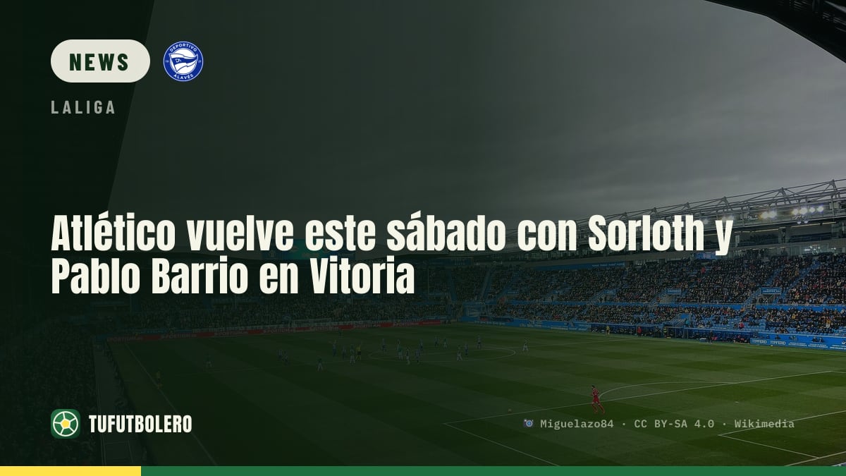Atlético returns this Saturday with Sorloth and Pablo Barrio at Vitoria