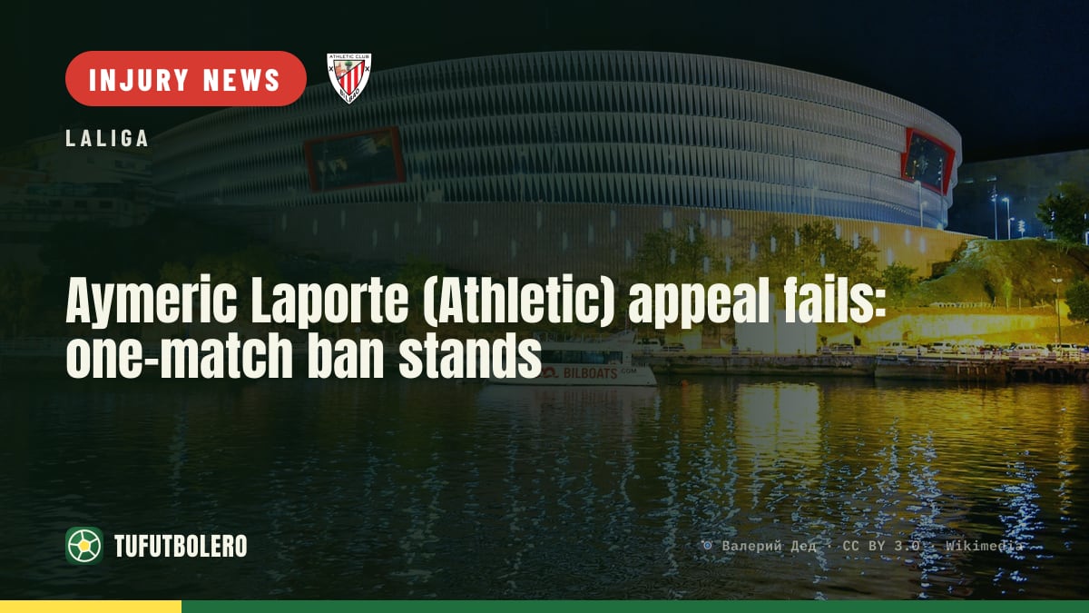 Aymeric Laporte (Athletic) appeal fails: one-match ban stands